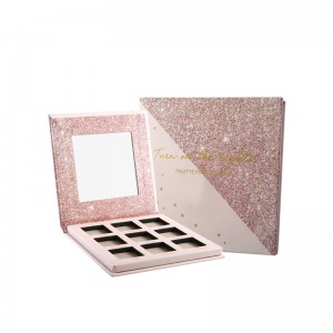 Großhandel Schönheitskreationen Glitzernder Rosa Kundenspezifische Make-up-Palette Private Label Makup Eyeshadow-Palette