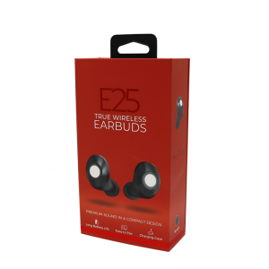 Kartonbox Hersteller Druck Goldfolienklappe Kopfhörer Verpackungsbox für Unterhaltungselektronik Verpackung