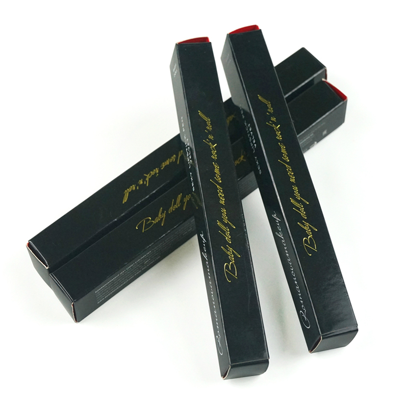 Heißer verkauf benutzerdefinierte druck kleiner lippenstiftsatz Falzpapierlippenglockenverpackungskasten